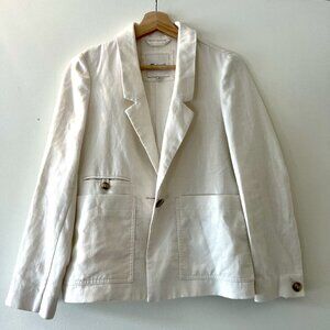 Madewell White Linen Blend Blazer, size XS